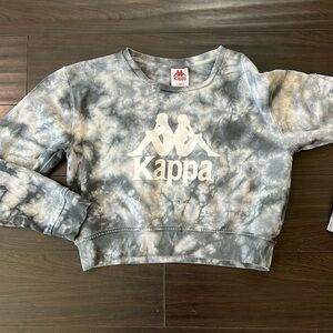 KAPPA Distressed Cavosa Tie-Dye Cotton Sweatshirt Size XS